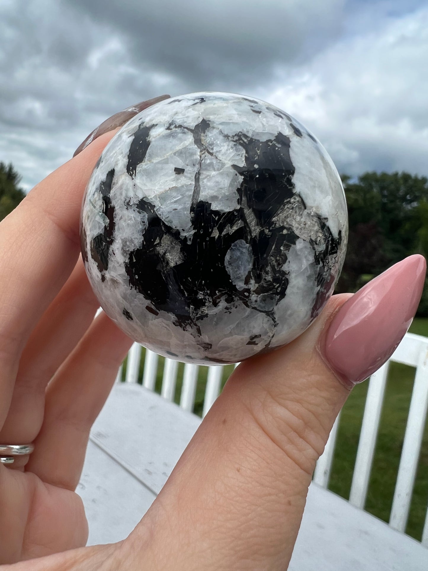 Rainbow Moonstone Sphere