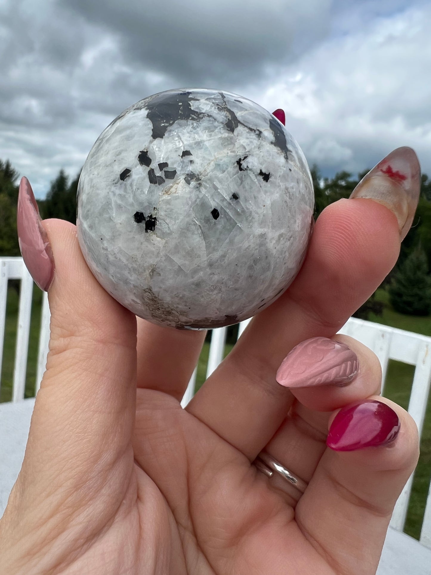 Rainbow Moonstone Sphere