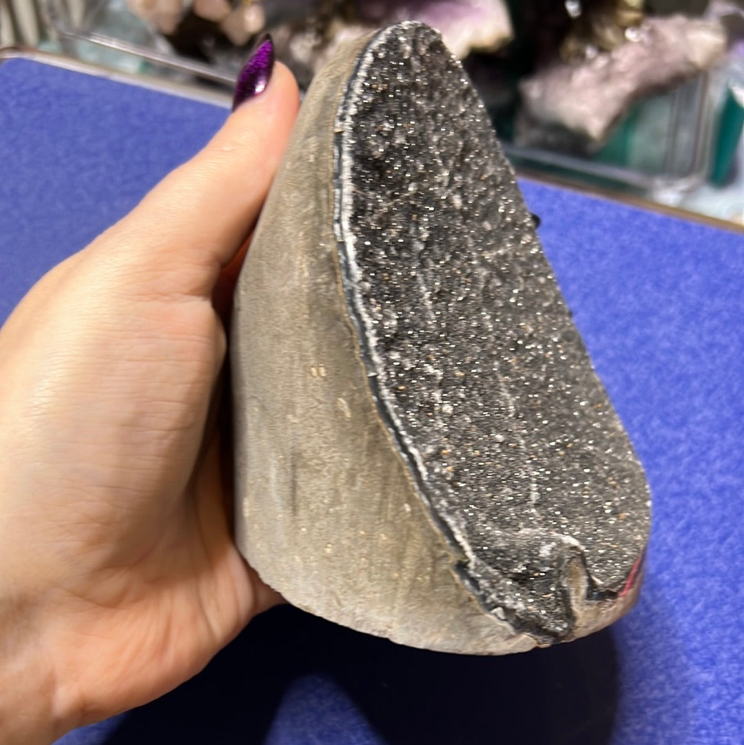 Large Black Amethyst Cut Base