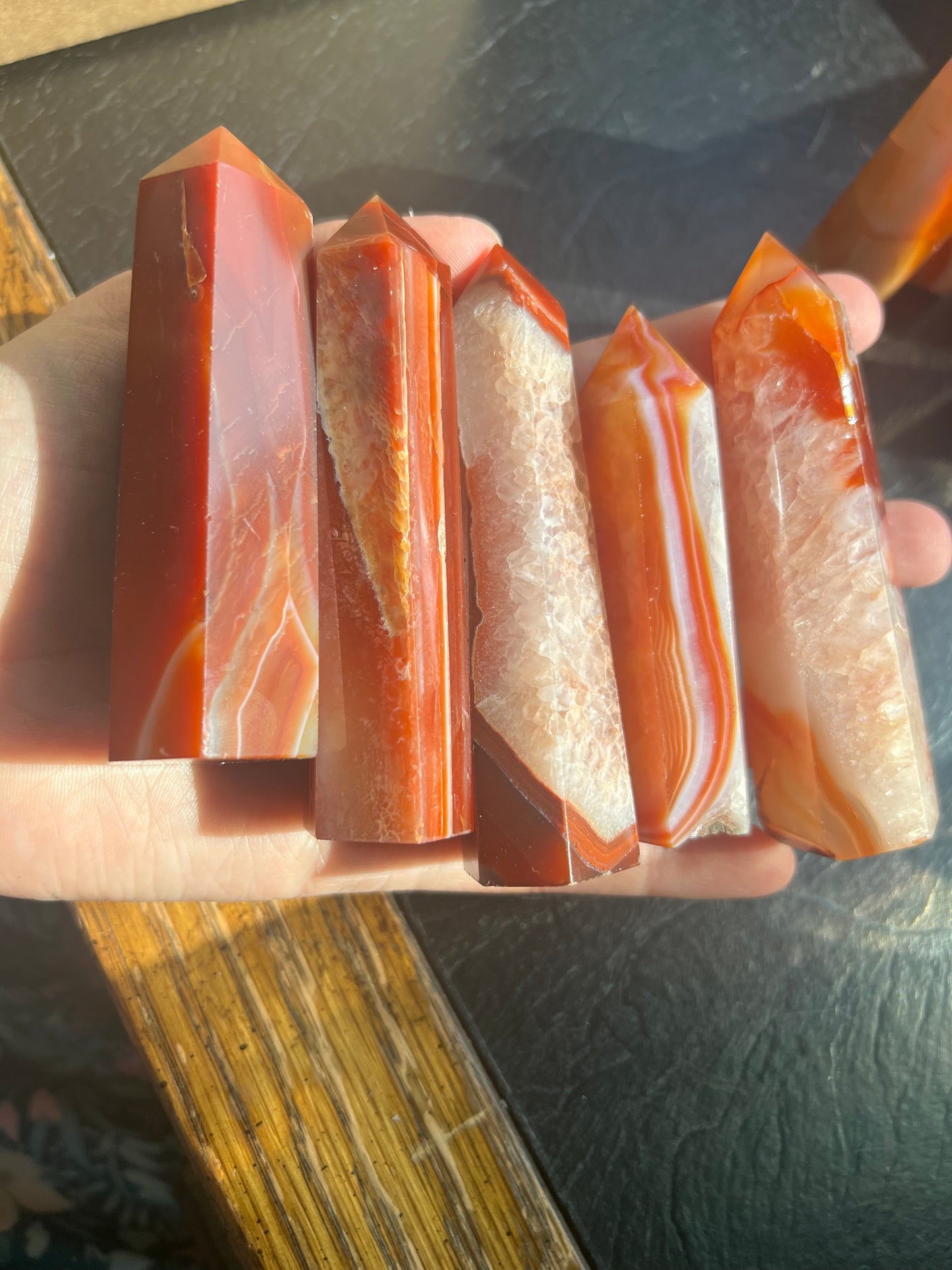 Carnelian Sardonyx Points