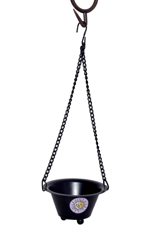 Sun and Moon Hanging Burner Smudge Bowl 3.25"