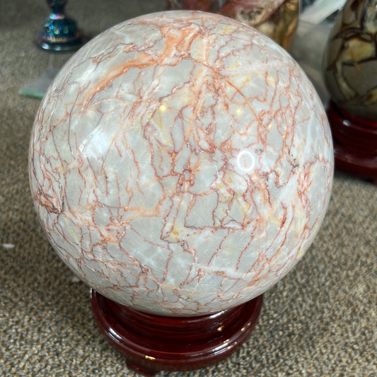 Massive Red Vein Jasper Sphere