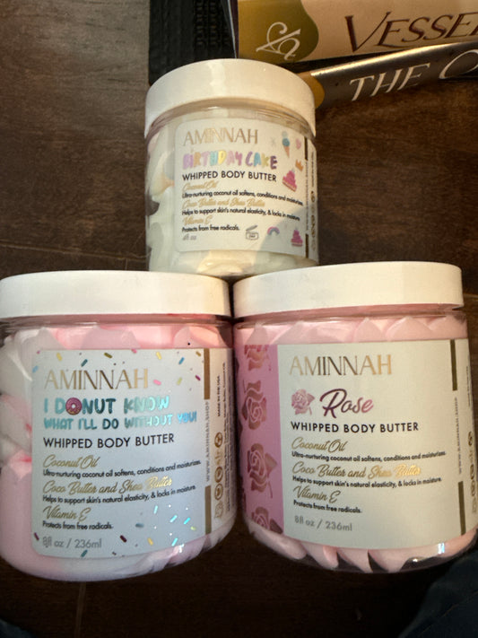 Trio of brand new Aminnah Skincare Body Butters