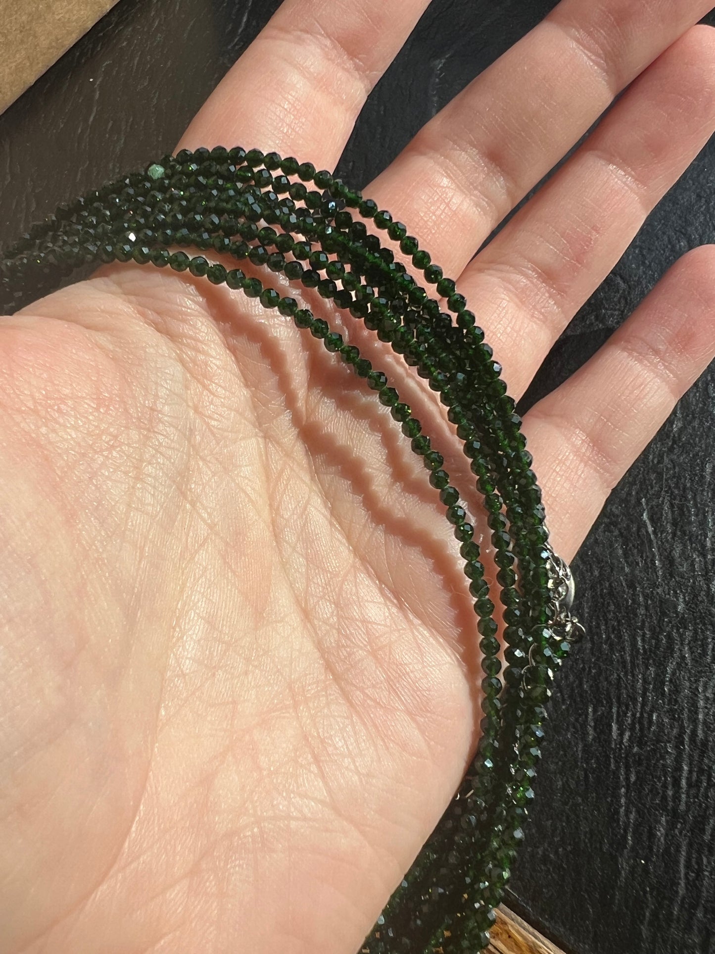Dioptase Clasp Closure Necklace