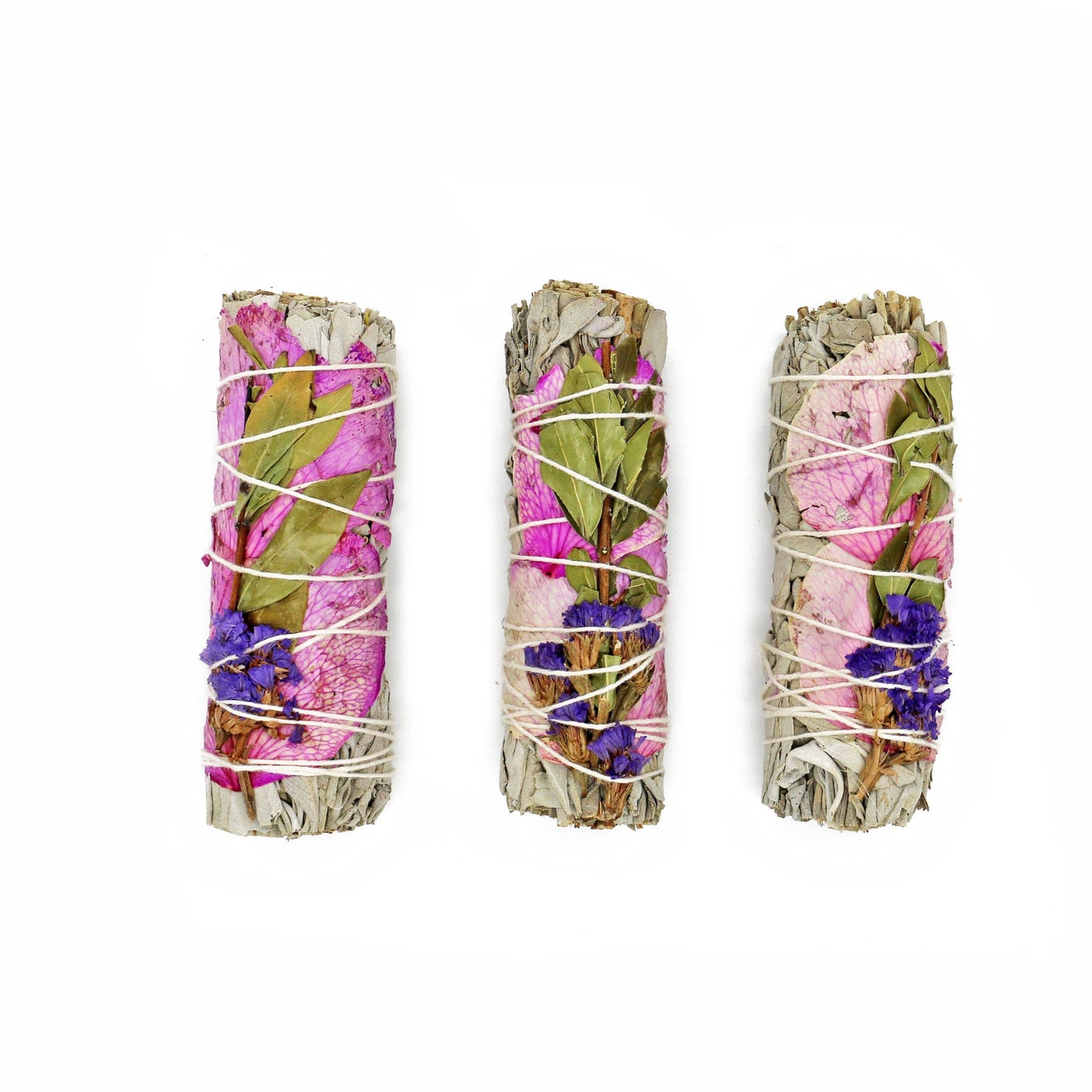 Meadow Fresh Floral White Sage 4" Smudge Stick