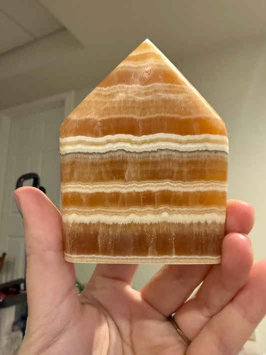Banded Orange Calcite Freeform