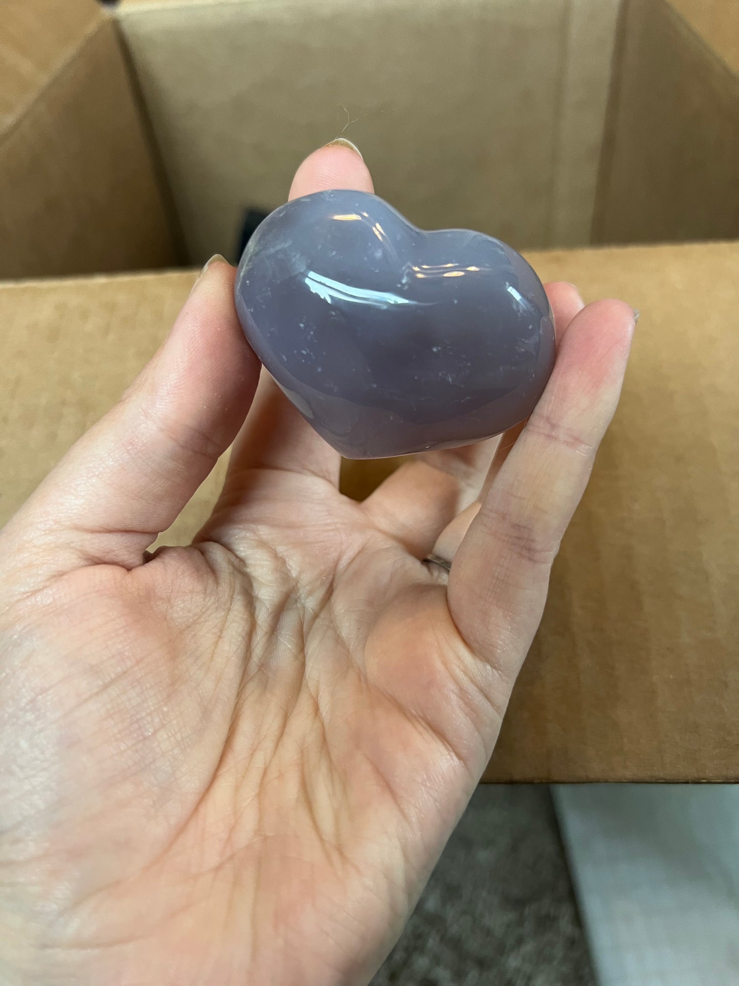 Dotted Druzy Agate Puffy Heart