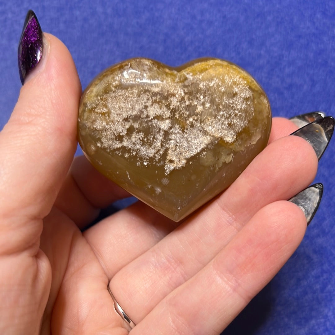 Druzy Agate Heart