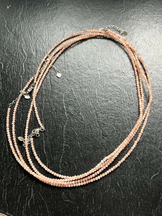 Peach Moonstone Necklace