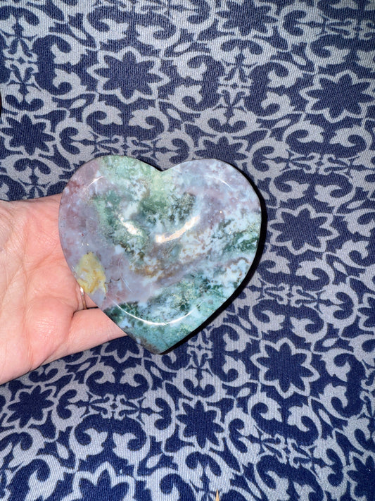 Ocean Jasper Heart Trinket Bowl