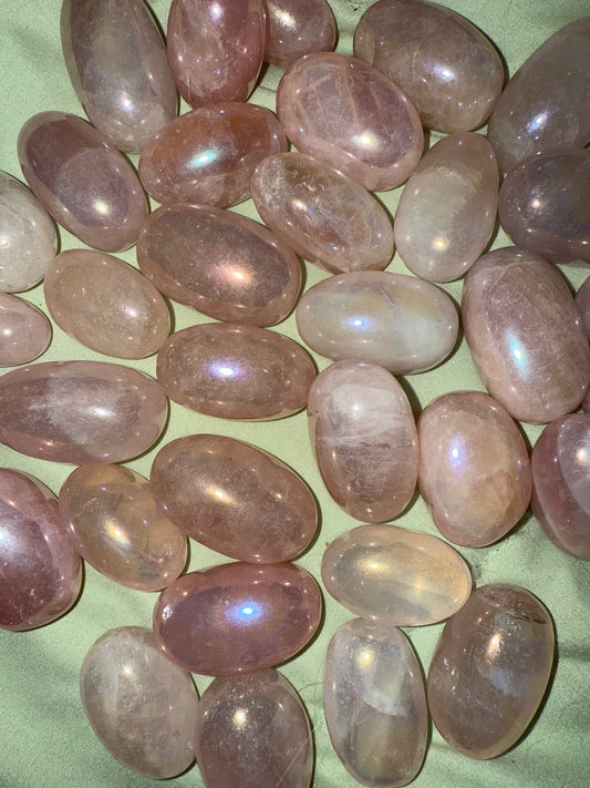 Aura Rose Quartz Tumble