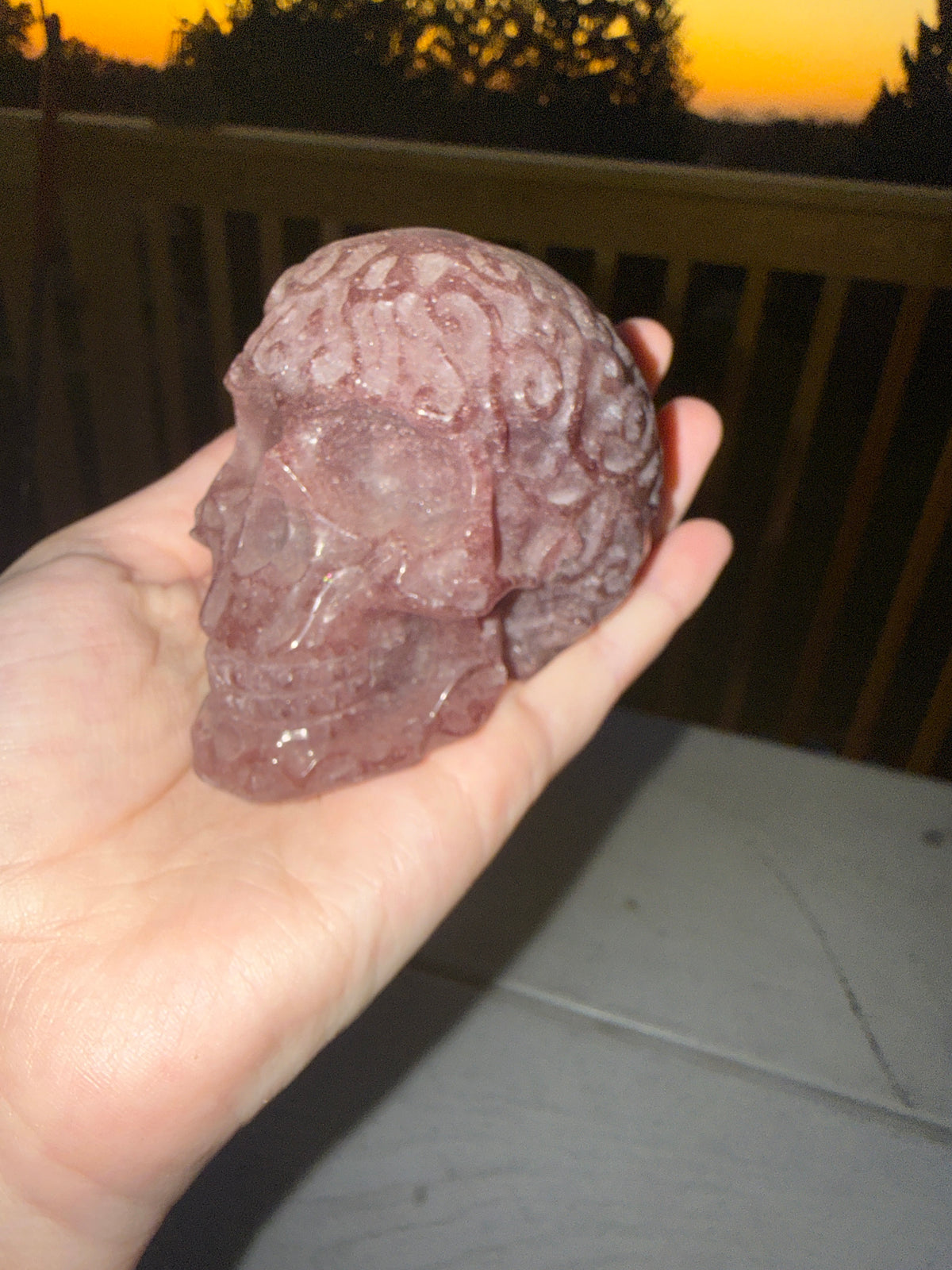 Strawberry Quartz Sugar Skull