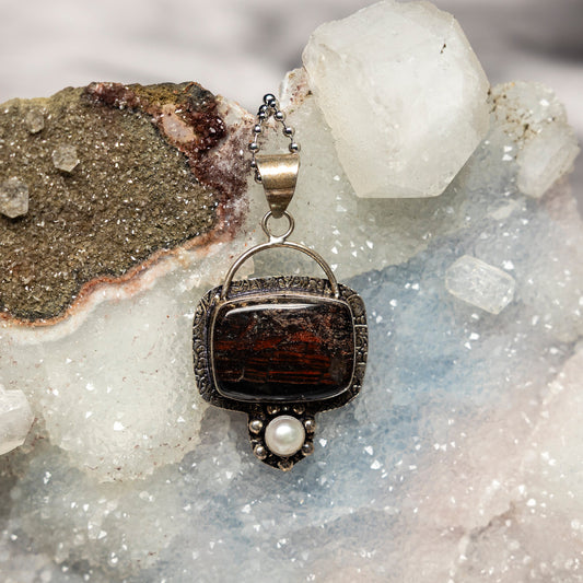 Brecciated Jasper 925 Sterling Silver Pendant 2.45 Inch