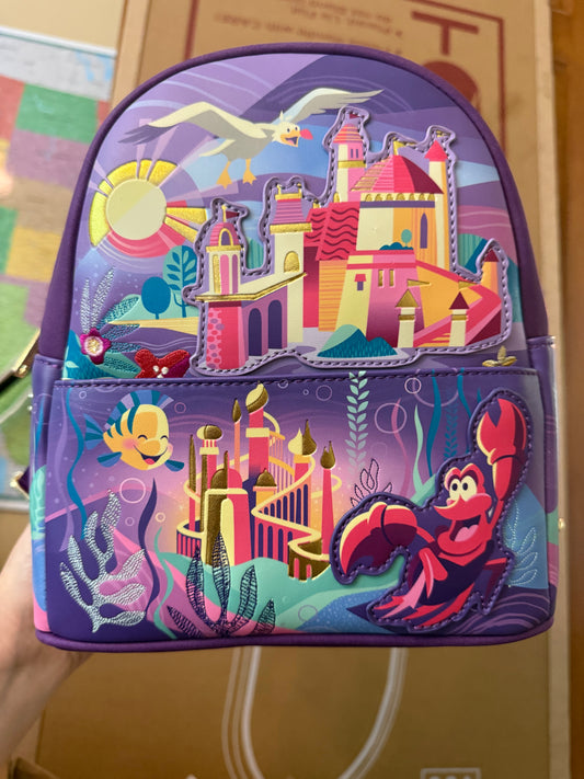Disney Loungefly The Little Mermaid Ariel Castle NWT