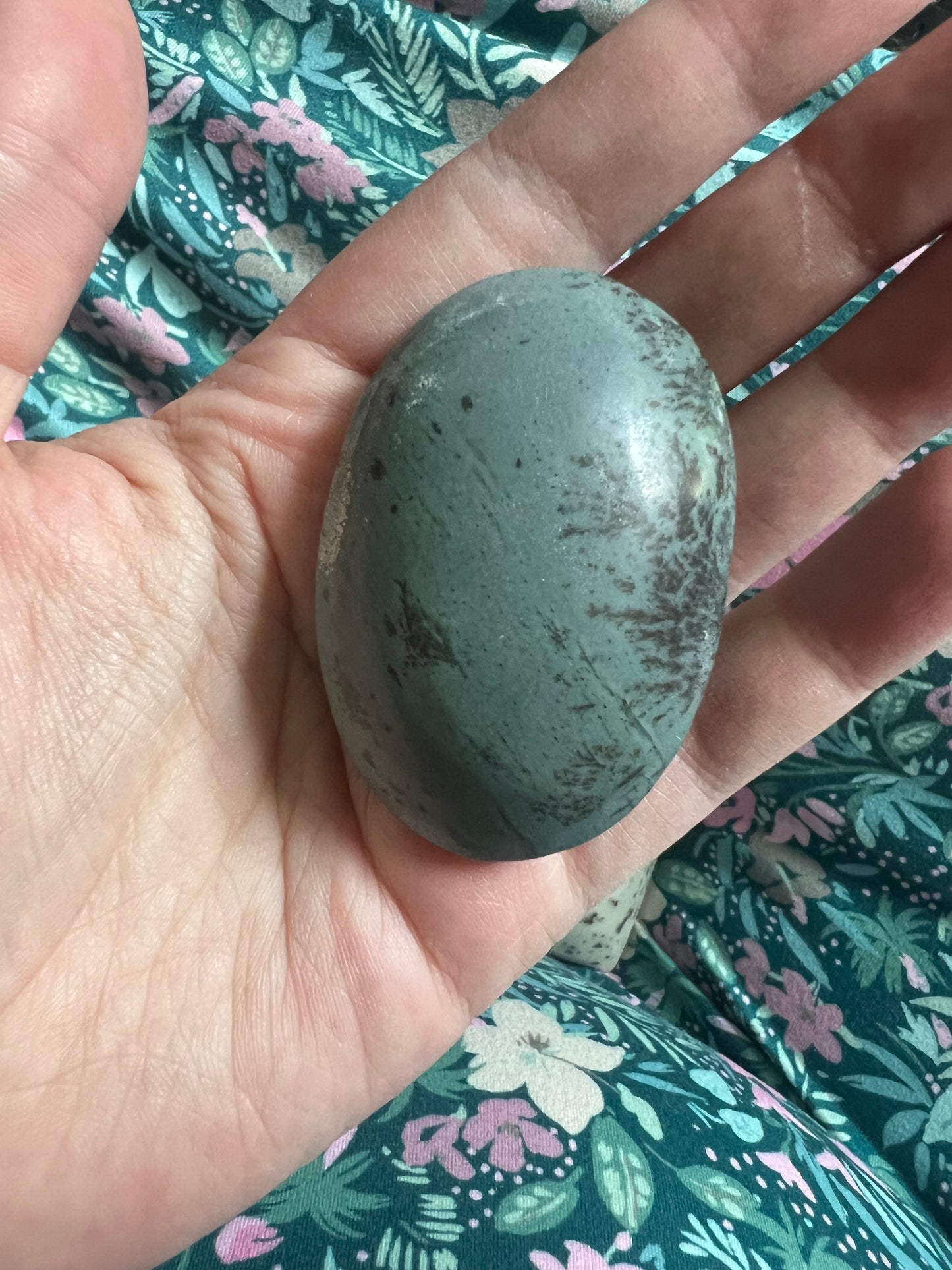 Dark Dendritic Palm Stone