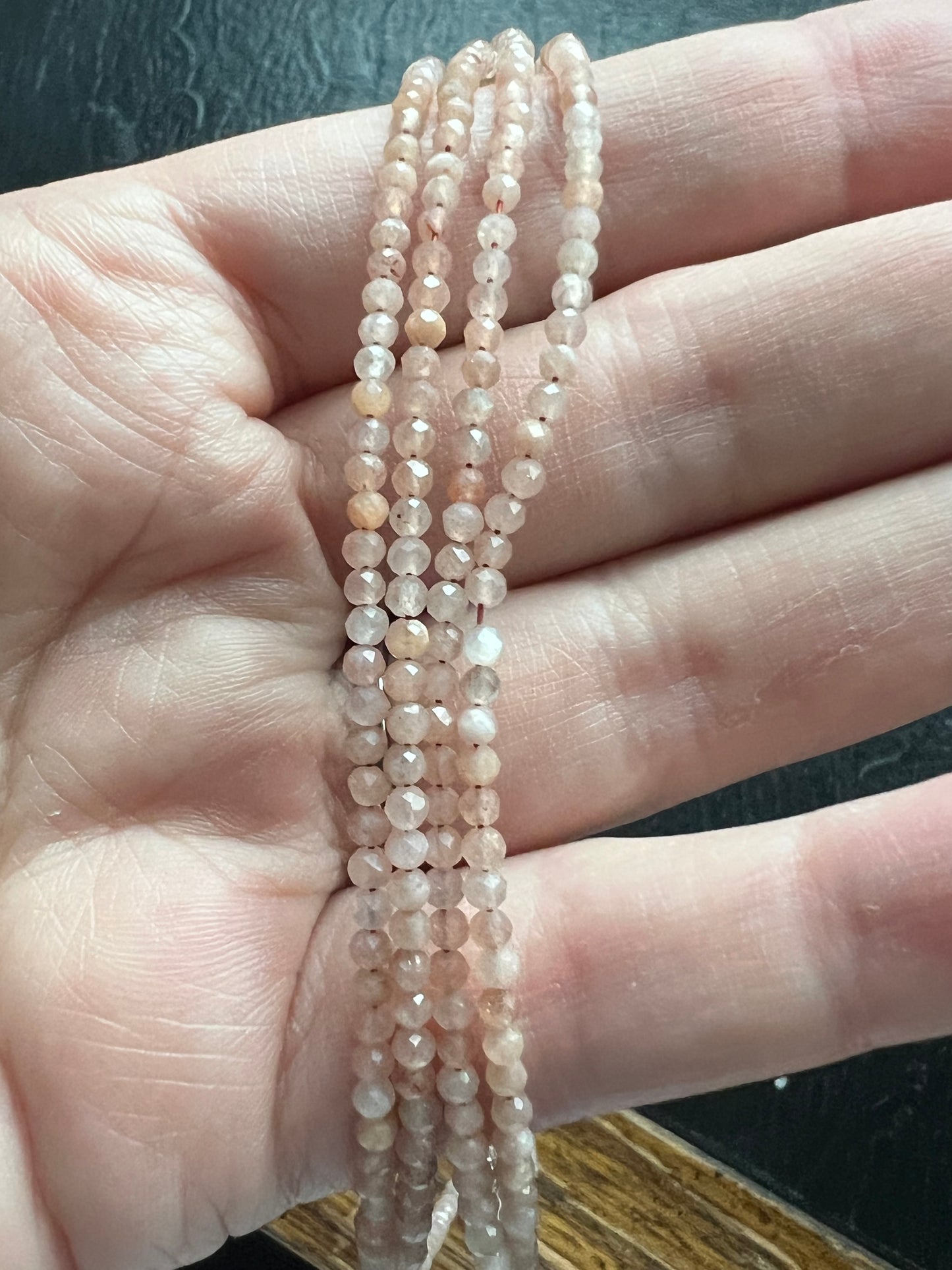Peach Moonstone Necklace