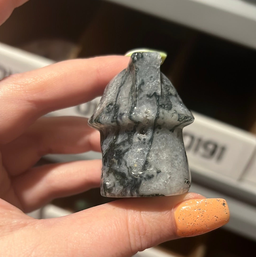 Moss Agate Mushroom Fairy House