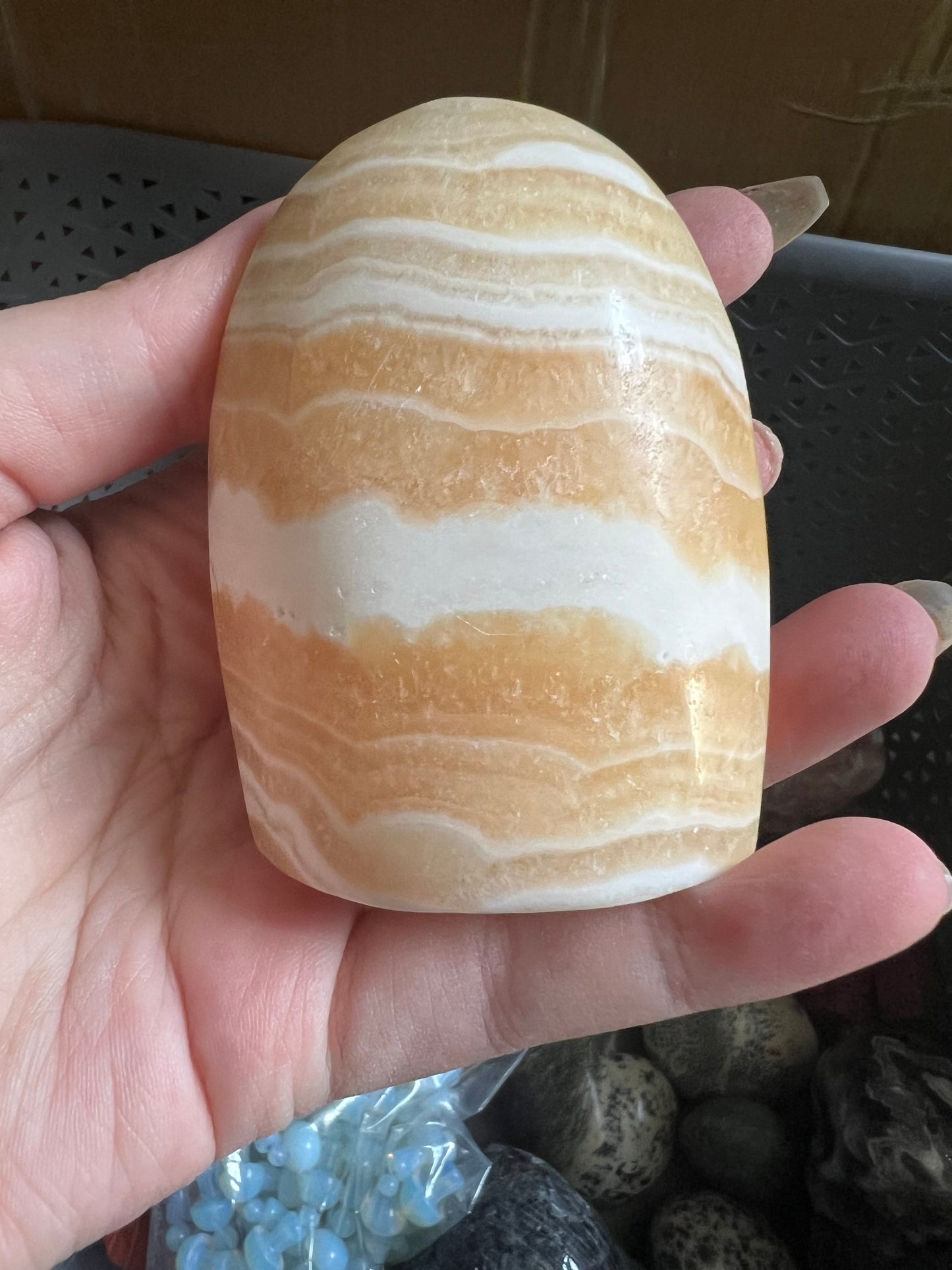Banded Orange Calcite Freeform