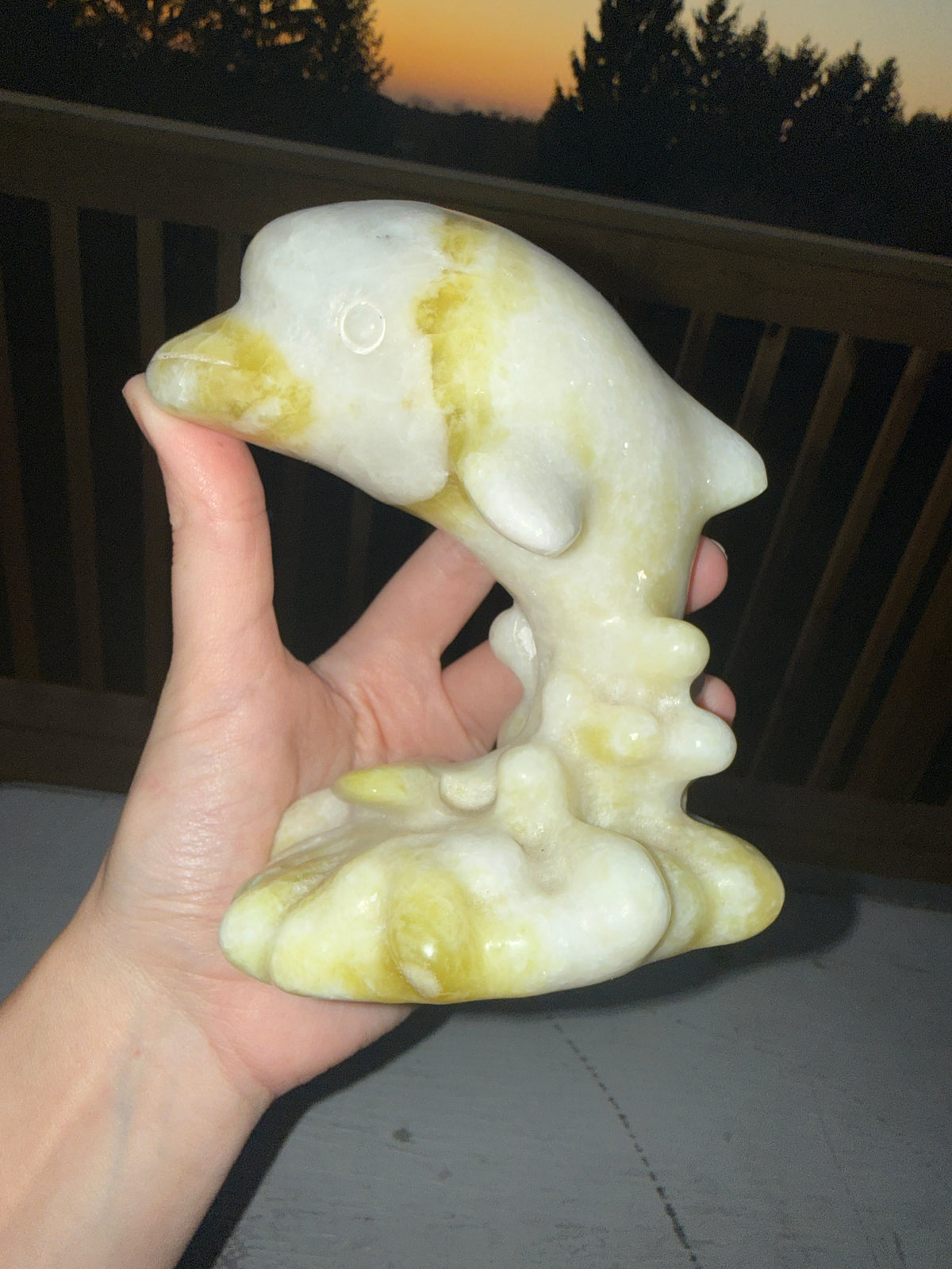 Large Jade Dolphin