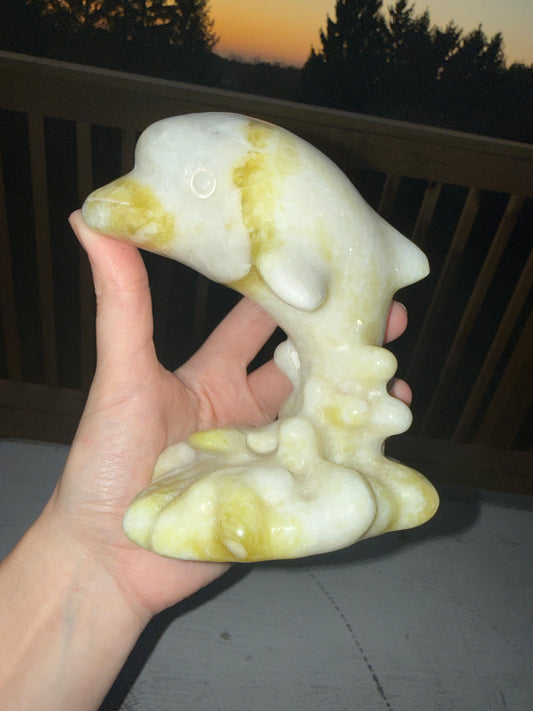 Large Jade Dolphin