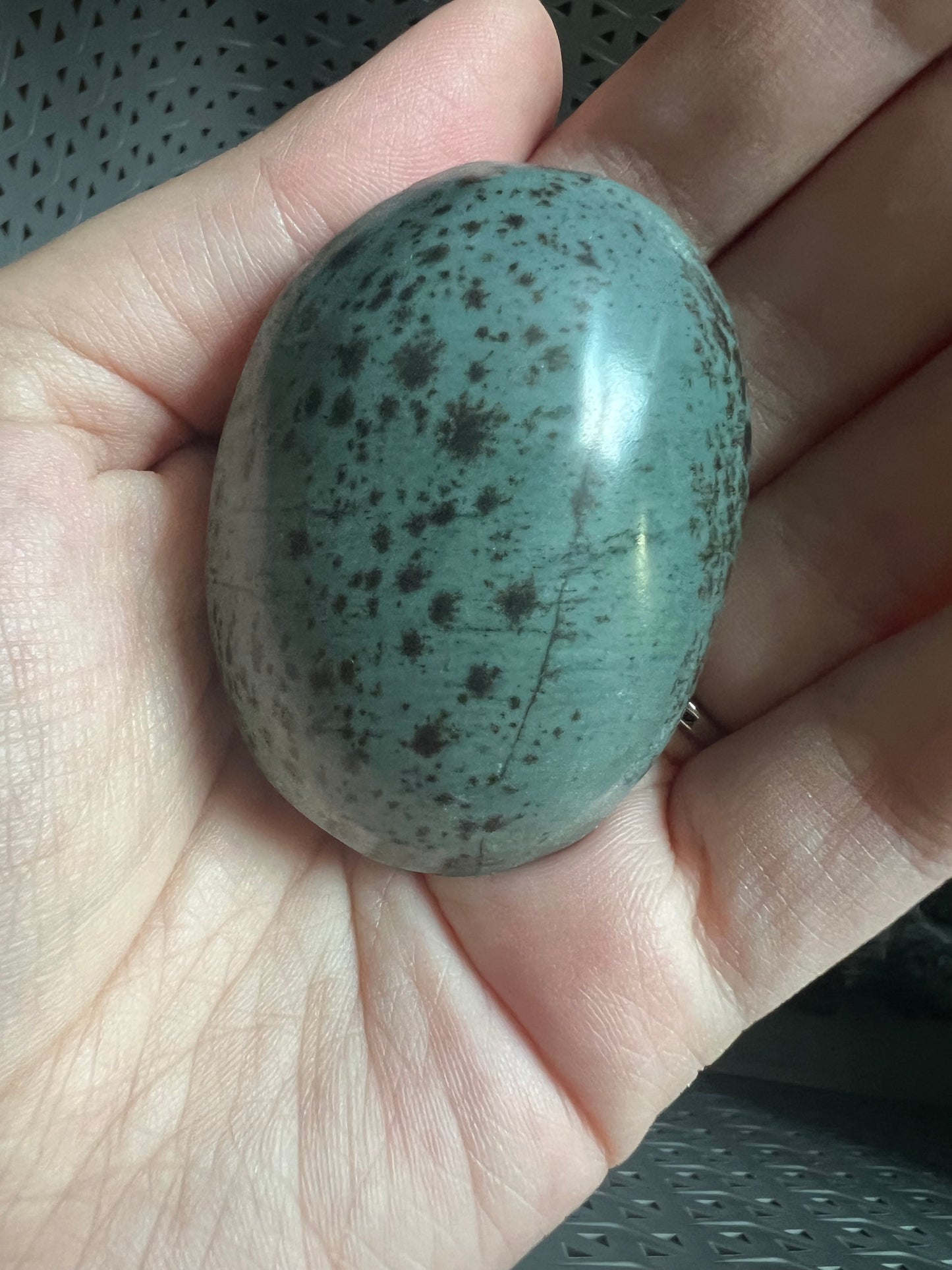 Dark Dendritic Palm Stone