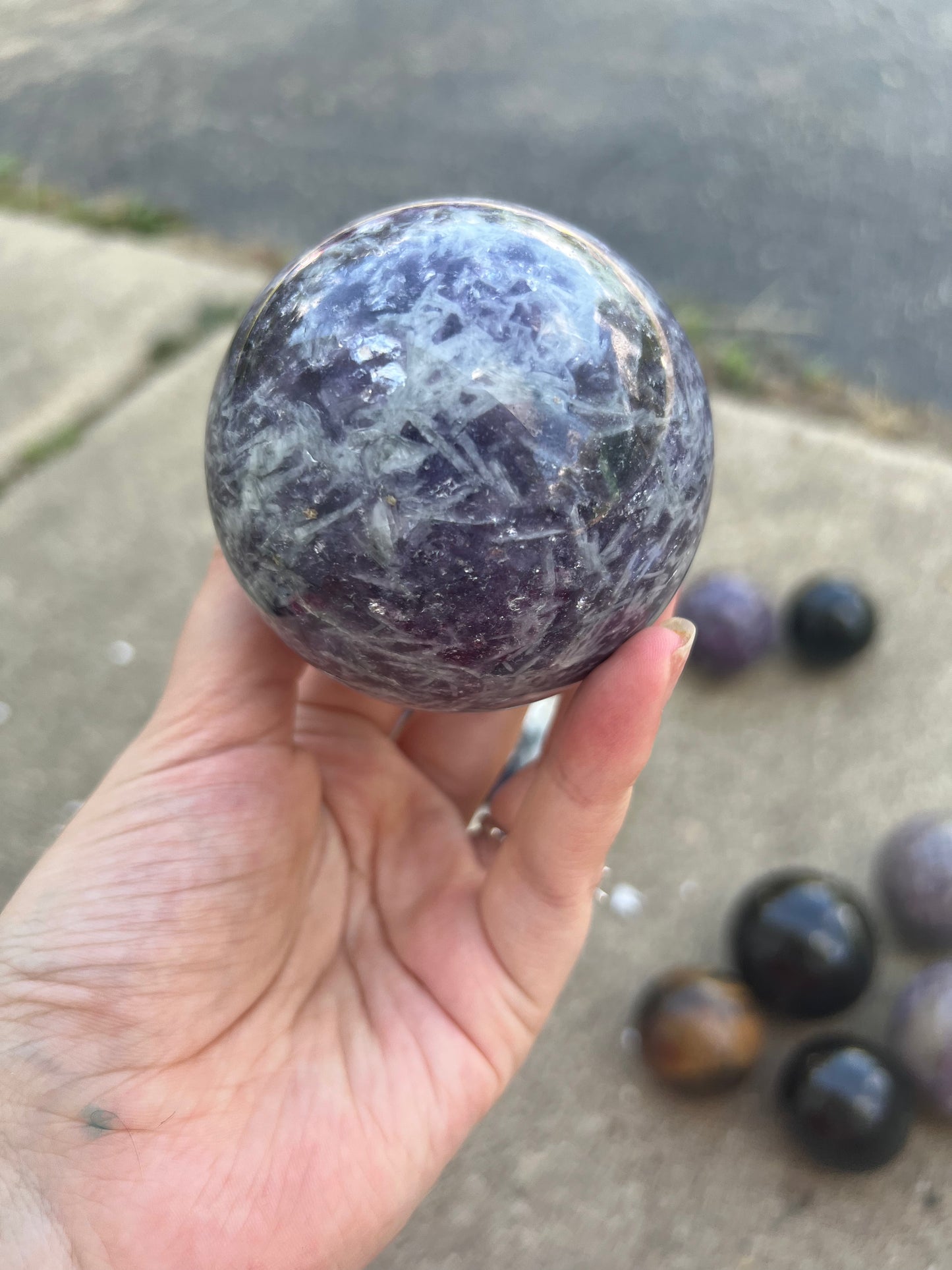 Lepidolite x Purple Mica Sphere