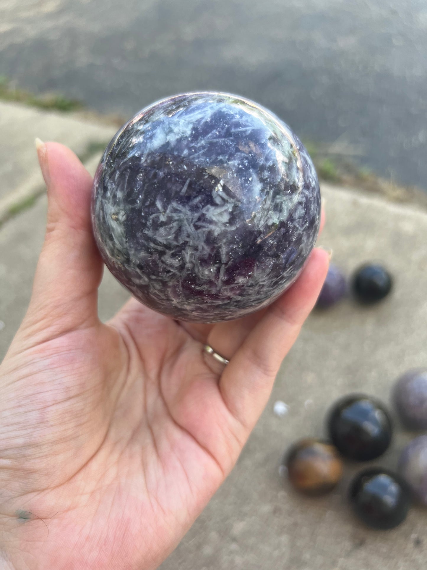 Lepidolite x Purple Mica Sphere