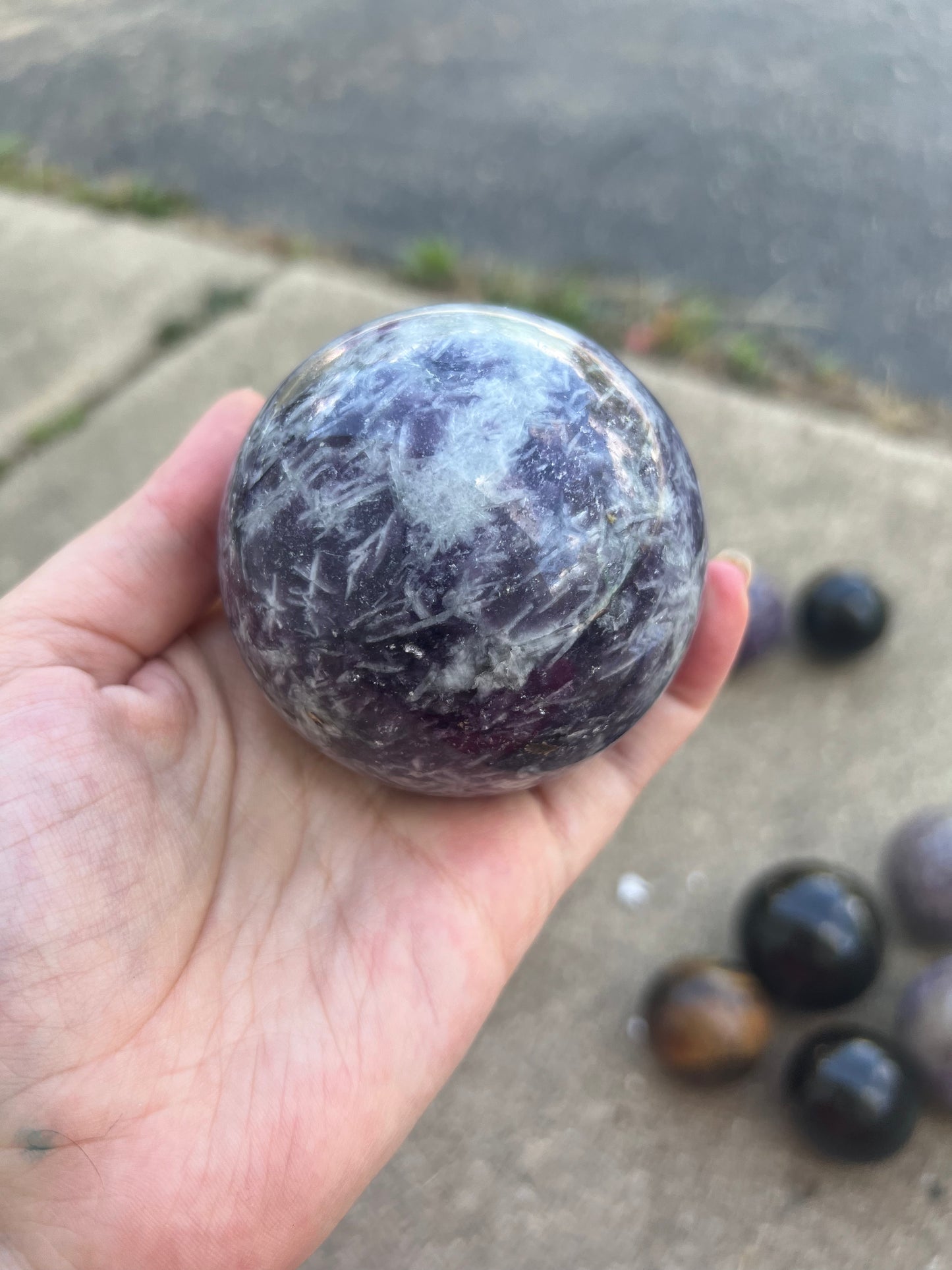Lepidolite x Purple Mica Sphere
