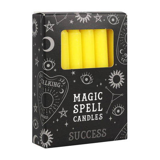 **PREORDER** Set of 12 Yellow 'Success' Magic Spell Candles