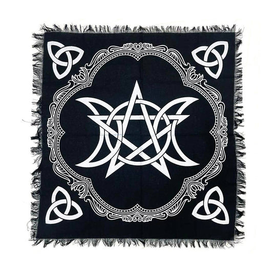 TRIPLE MOON 18″ X 18″ ALTAR CLOTH TAPESTRY
