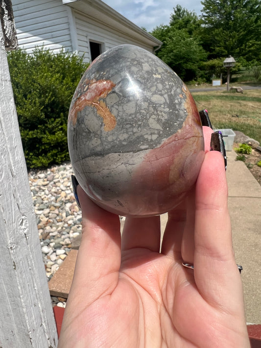 Large Polychrome Jasper Egg