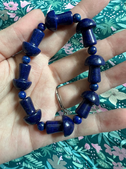 DYED Lapis Lazuli Mushroom Bracelet