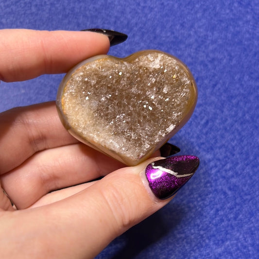 Druzy Agate Heart