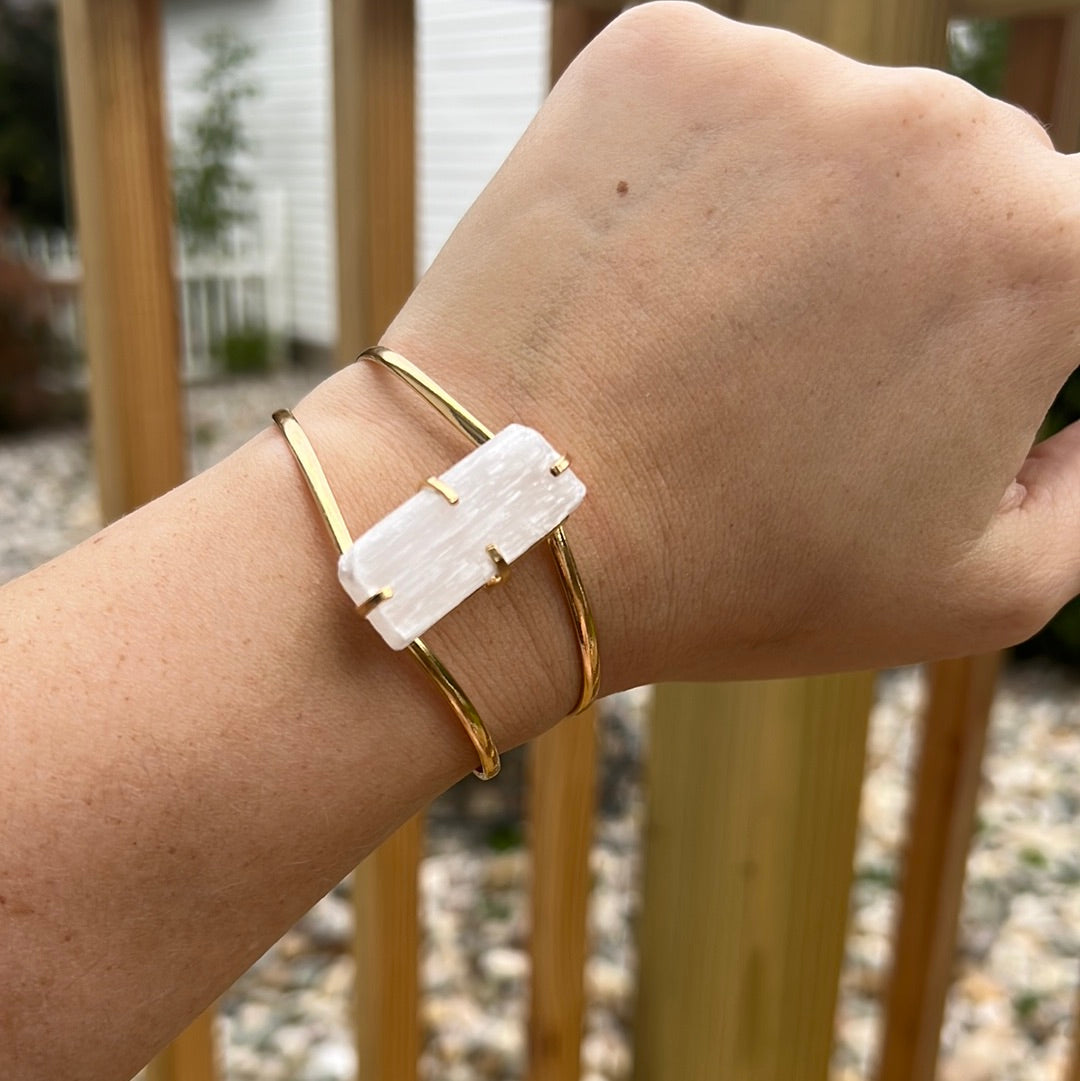 Selenite Cuff Bracelet