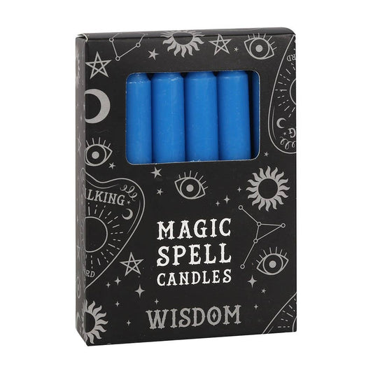 ***PREORDER** Set of 12 Blue 'Wisdom' Magic Spell Candles