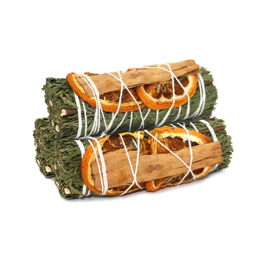 Cedar Cinnamon Orange Sage 4" Smudge Stick