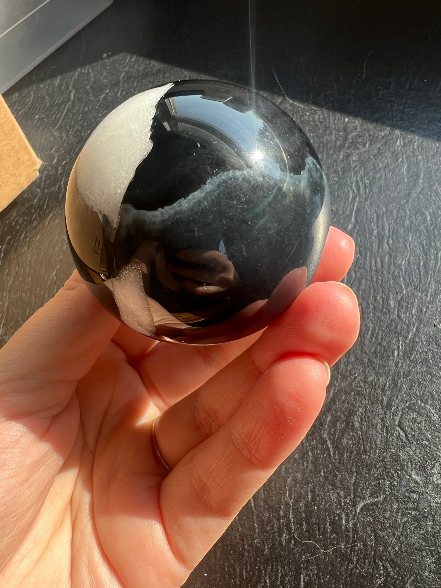 Black Agate Sphere