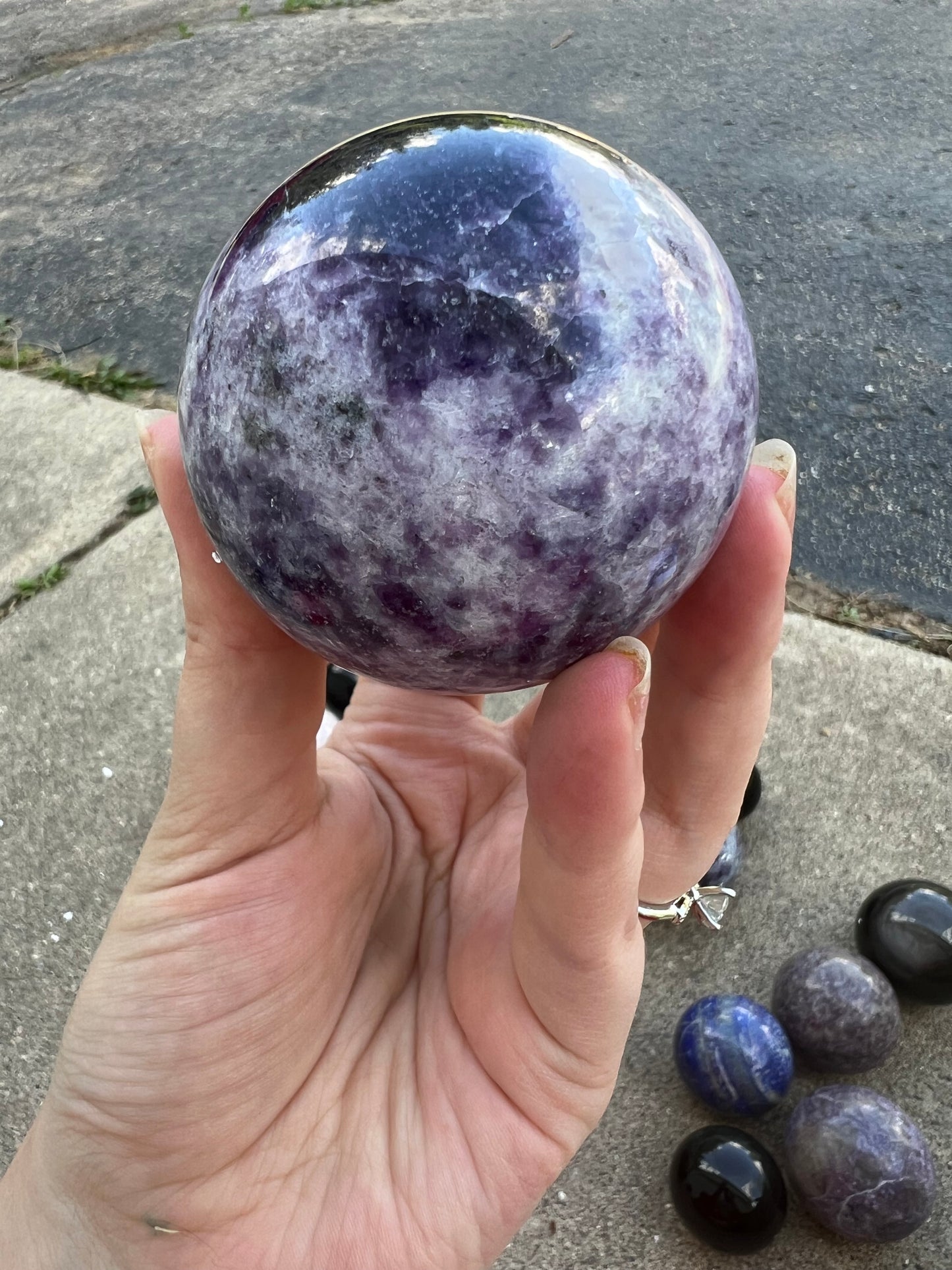 Lepidolite Sphere