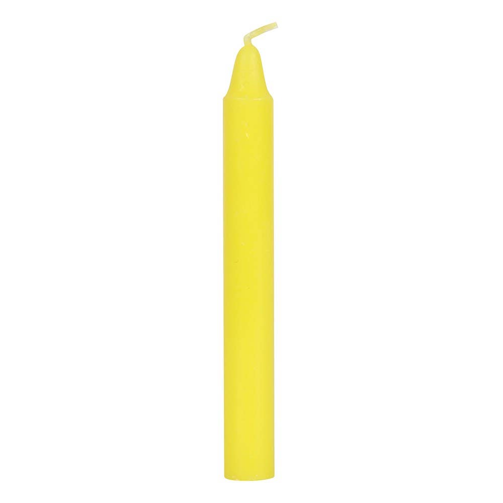 Set of 12 Yellow 'Success' Magic Spell Candles