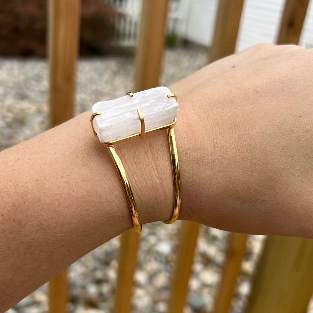 Selenite Cuff Bracelet