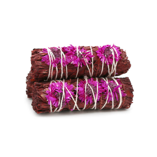 Love Floral Dragons Blood Sage 4" Smudge Stick