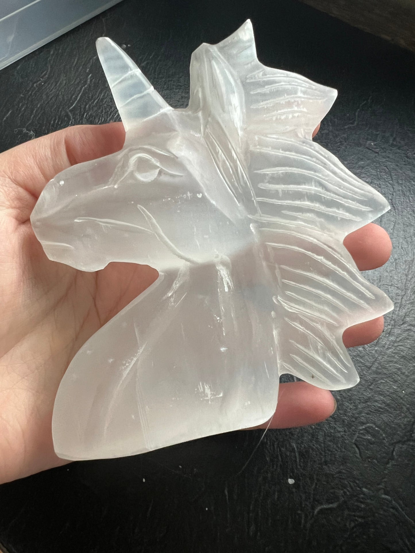 Satin Spar Selenite Unicorn