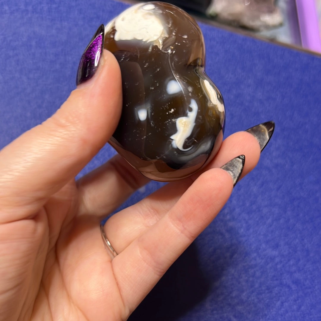 Druzy Orca Agate Heart