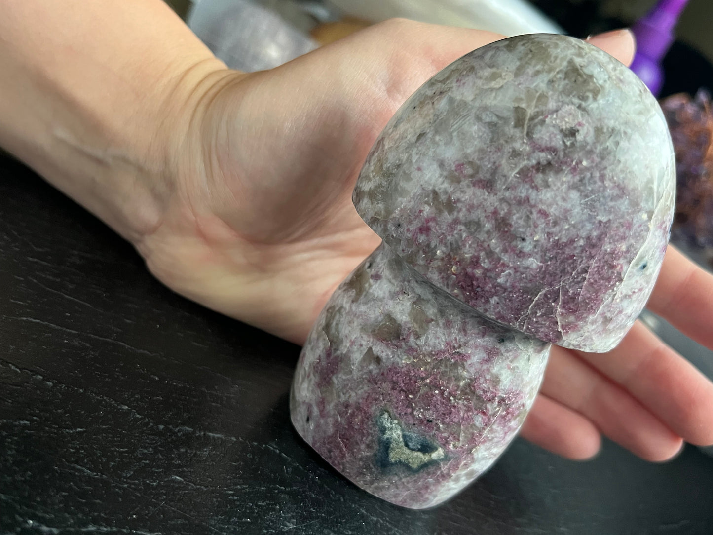 Big Pink Tourmaline Mushroom