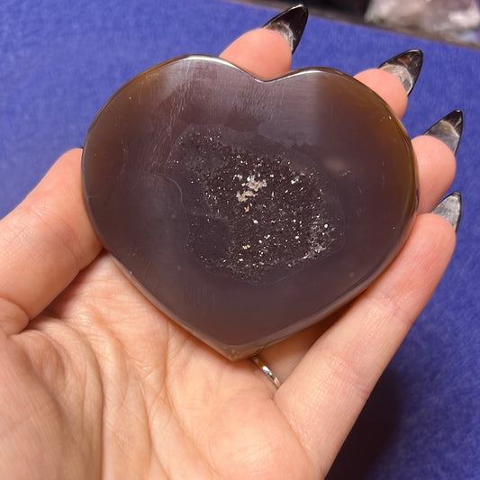 Druzy Agate Heart