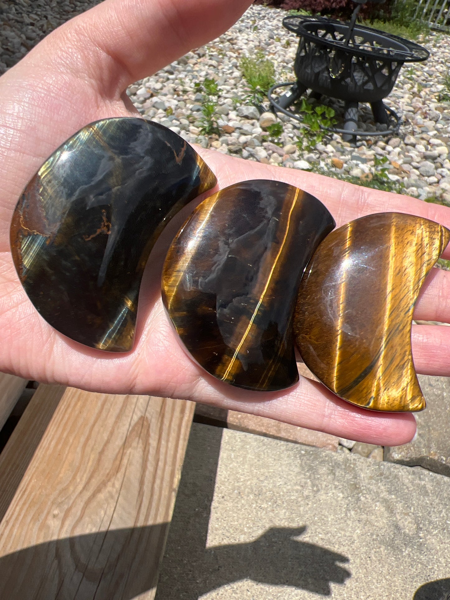 Tricolor Tiger Eye Moons