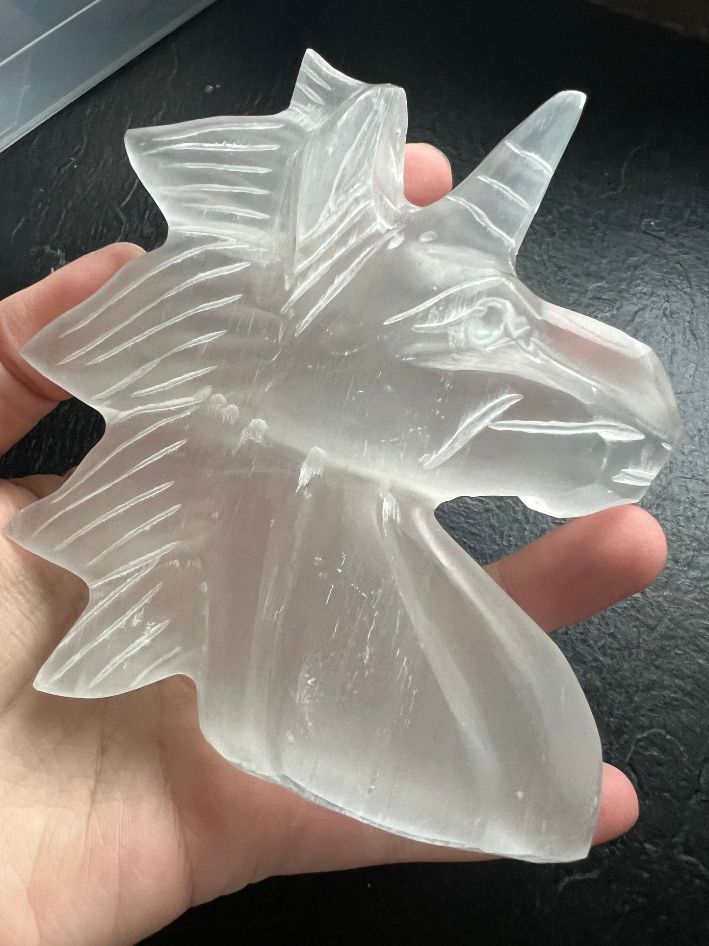 Satin Spar Selenite Unicorn