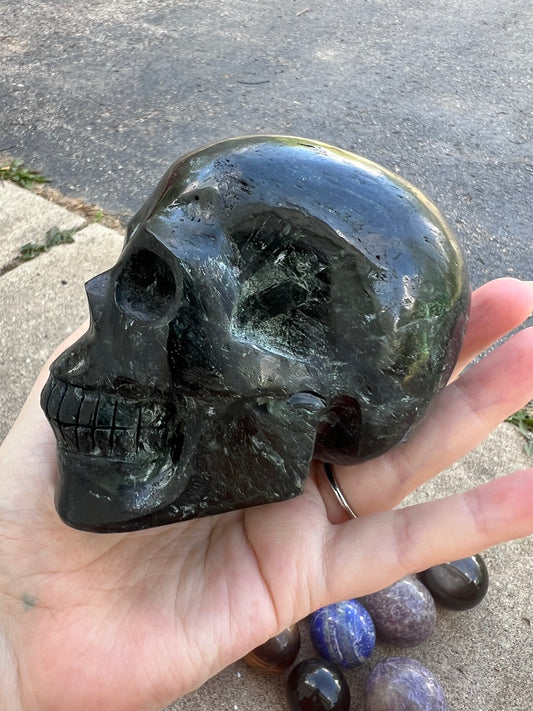 Black Tourmaline Skull