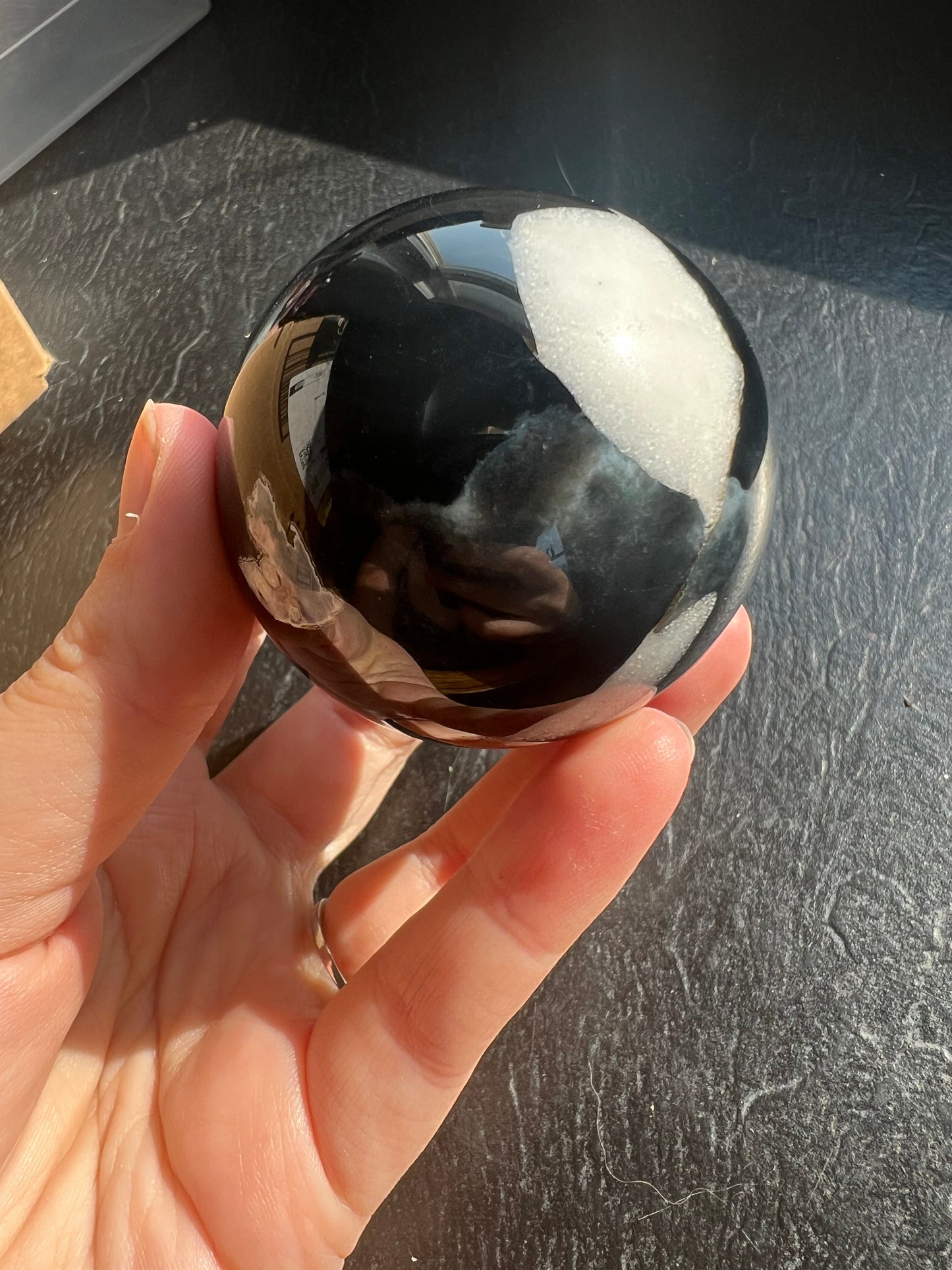 Black Agate Sphere