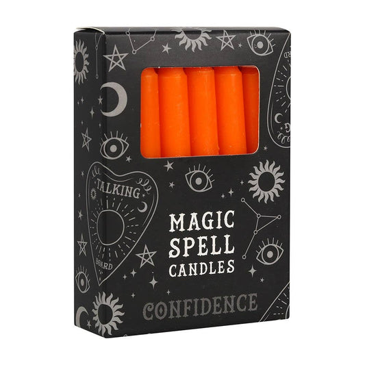 ***PREORDER** Set of 12 Orange 'Confidence' Magic Spell Candles